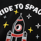 Boy's Black Space Print T-Shirt