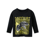 Boy's Black Dino Print T-Shirt