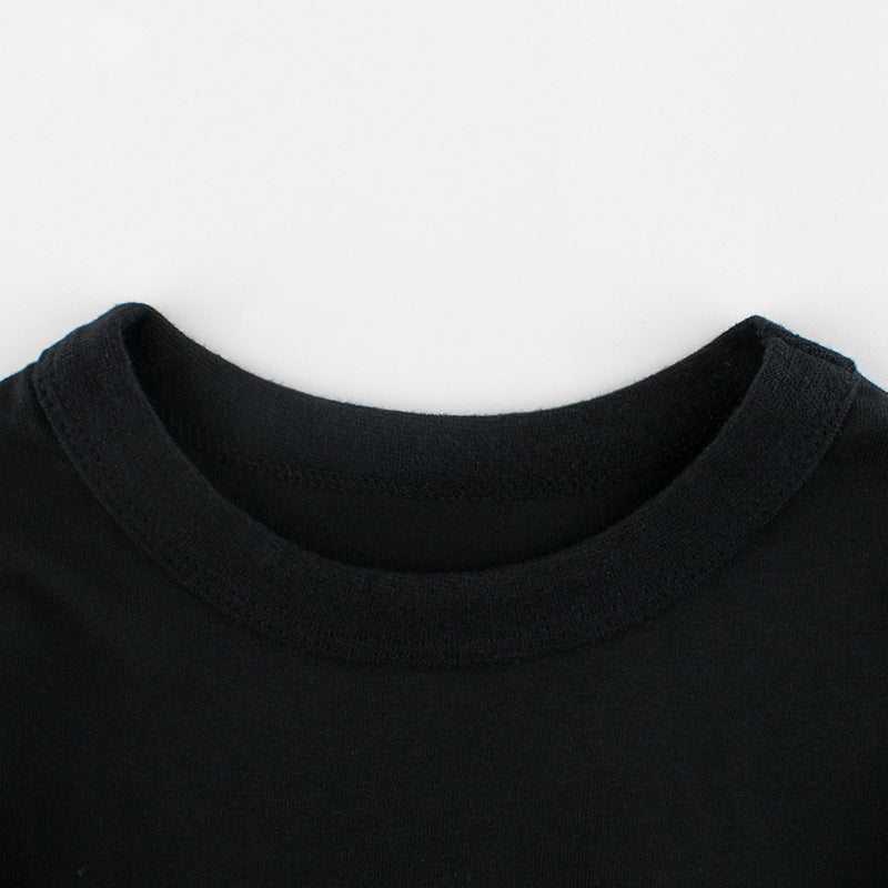 Boy's Black Dino Print T-Shirt