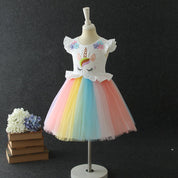 Girl's Multicolor Unicorn Dress