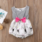 Baby Girl's Multicolor Rabbit Print Dress