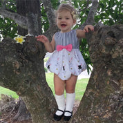 Baby Girl's Multicolor Rabbit Print Dress