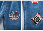 Girl's Blue Jeans Jacket & Pants Set