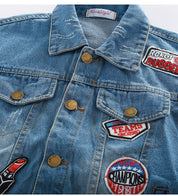 Girl's Blue Jeans Jacket & Pants Set