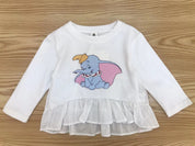 Boy's White Elephant Print Sweatshirt