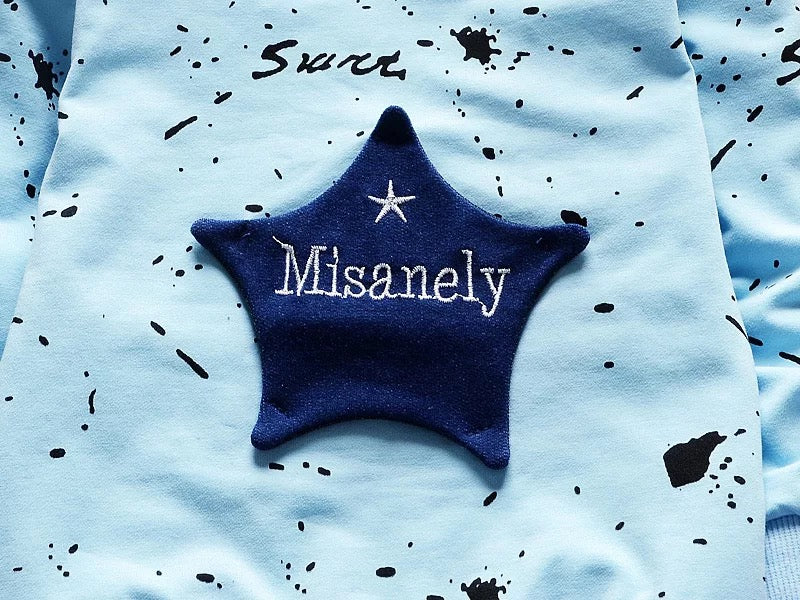 Boy's Blue Full-Sleeve Sweatshirt & Pants Set