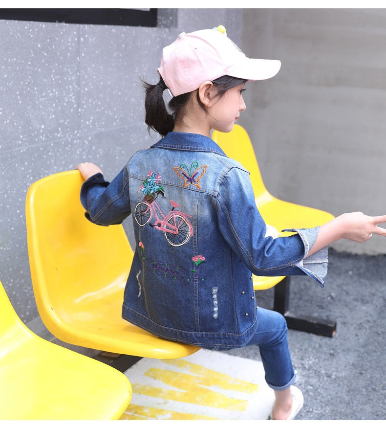 Girl's Jeans Jacket & Pants Set