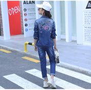 Girl's Jeans Jacket & Pants Set