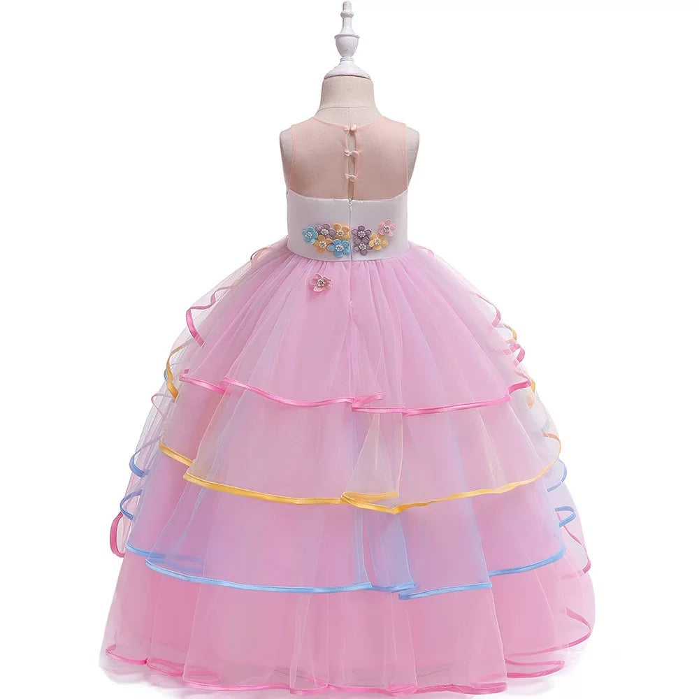 Girl's Pink Unicorn Dress