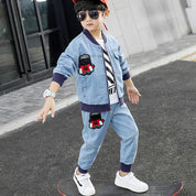 Girl's Jeans Jacket & Pants Set