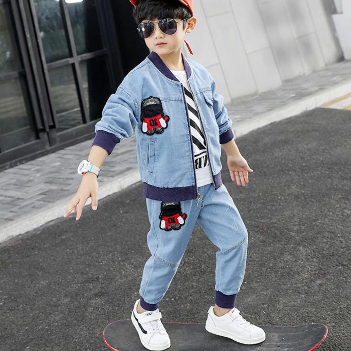 Girl's Jeans Jacket & Pants Set