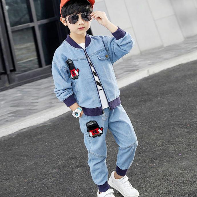 Girl's Jeans Jacket & Pants Set