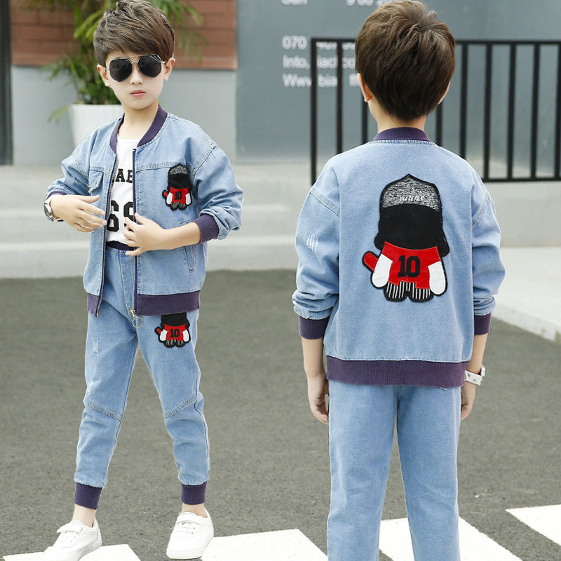 Girl's Jeans Jacket & Pants Set