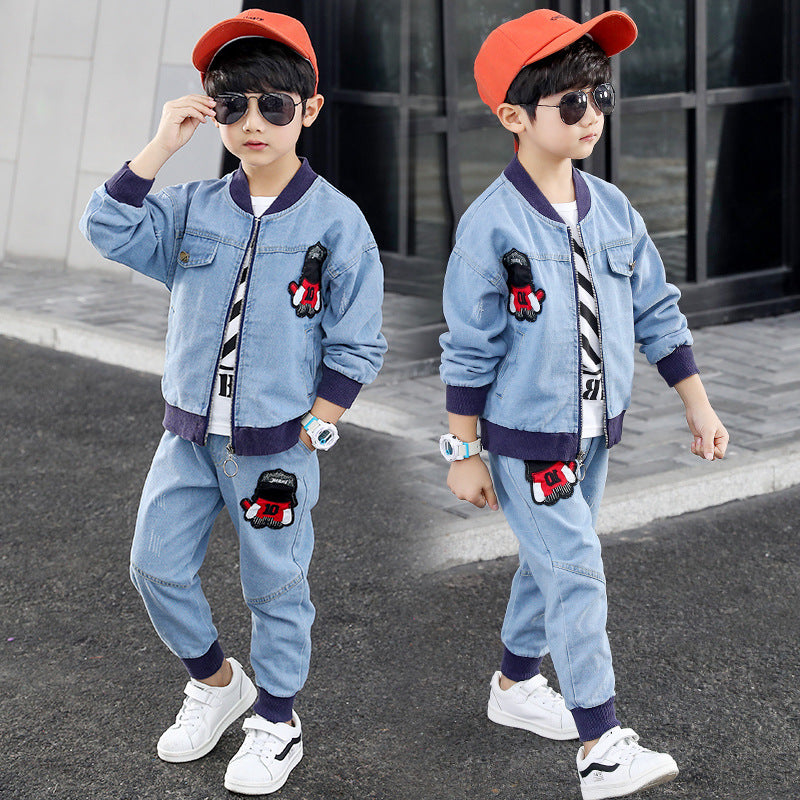 Girl's Jeans Jacket & Pants Set