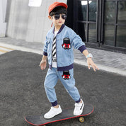 Girl's Jeans Jacket & Pants Set