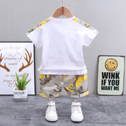 Boy's Multicolor Pocket T-Shirt & Shorts Set