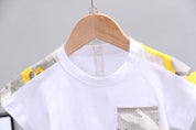 Boy's Multicolor Pocket T-Shirt & Shorts Set