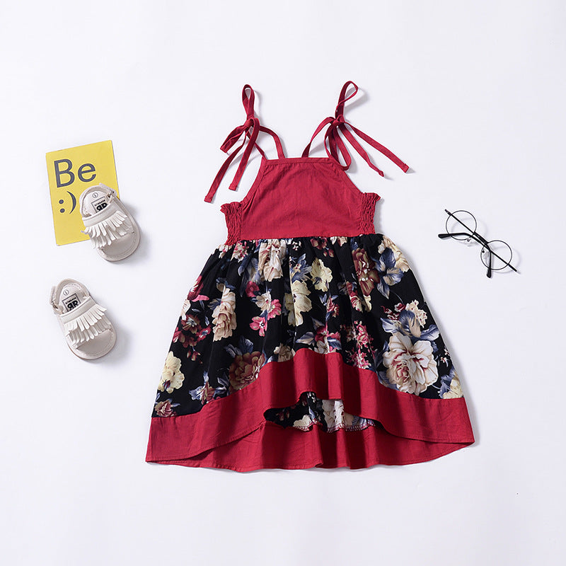 Girl's Multicolor Tie-Knot Dress
