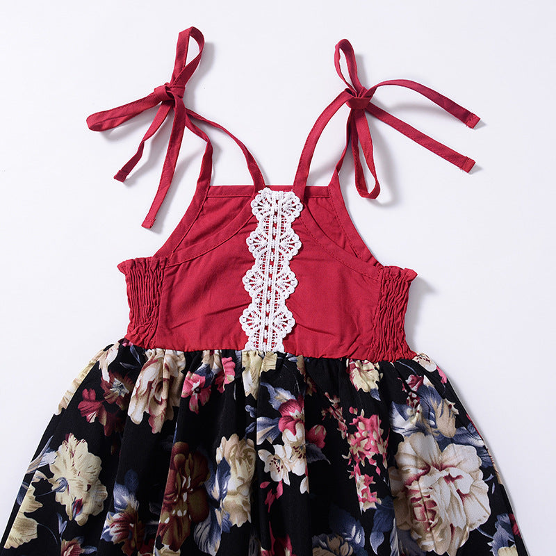 Girl's Multicolor Tie-Knot Dress