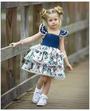 Girl's Multicolor Cap-Sleeve Dress