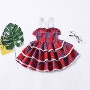 Girl's Multicolor Check Frock