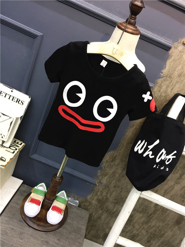 Boy's White Half-Sleeve T-Shirt & Shorts Set