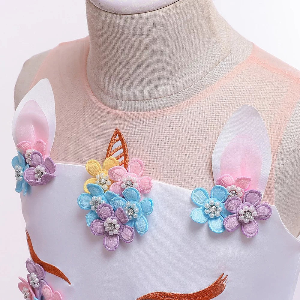 Girl's Purple Unicorn Dress