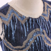 Girl's Royal Blue Sequin Dress