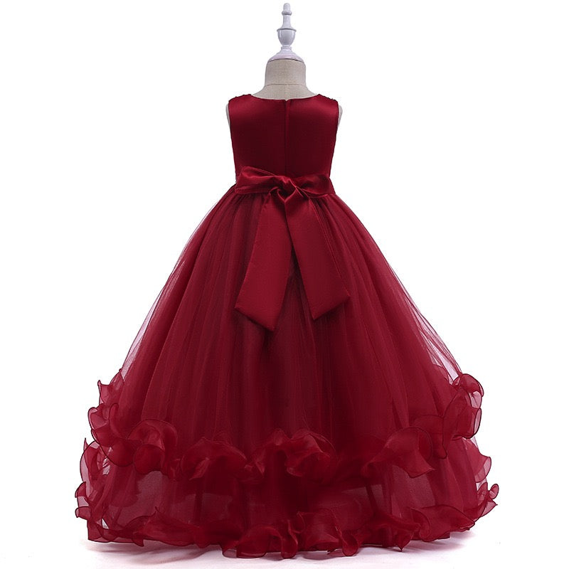 Girl's Maroon Sequin Dress