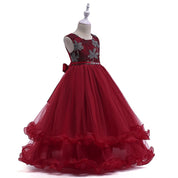 Girl's Maroon Sequin Dress