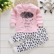 Girl's Multicolor I Love You Print T-Shirt & Pajama Set