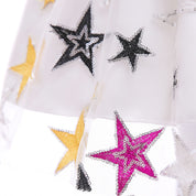Girl's White Sequin Star Dress
