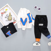 Boy's Graphic Sweatshirt & Pants Set