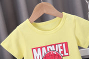 Boy's Multicolor Spiderman T-Shirt & Shorts Set
