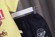 Boy's Multicolor Spiderman T-Shirt & Shorts Set