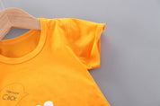 Boy's Multicolor Duck Print T-Shirt & Shorts Set