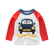 Boy's Multicolor Car Print T-Shirt