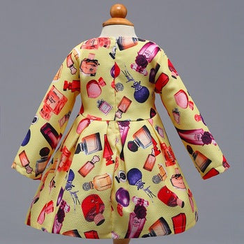 Girl's Yellow Pleated Dress