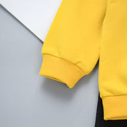 Boy's Yellow Print Sweatshirt & Pants Set