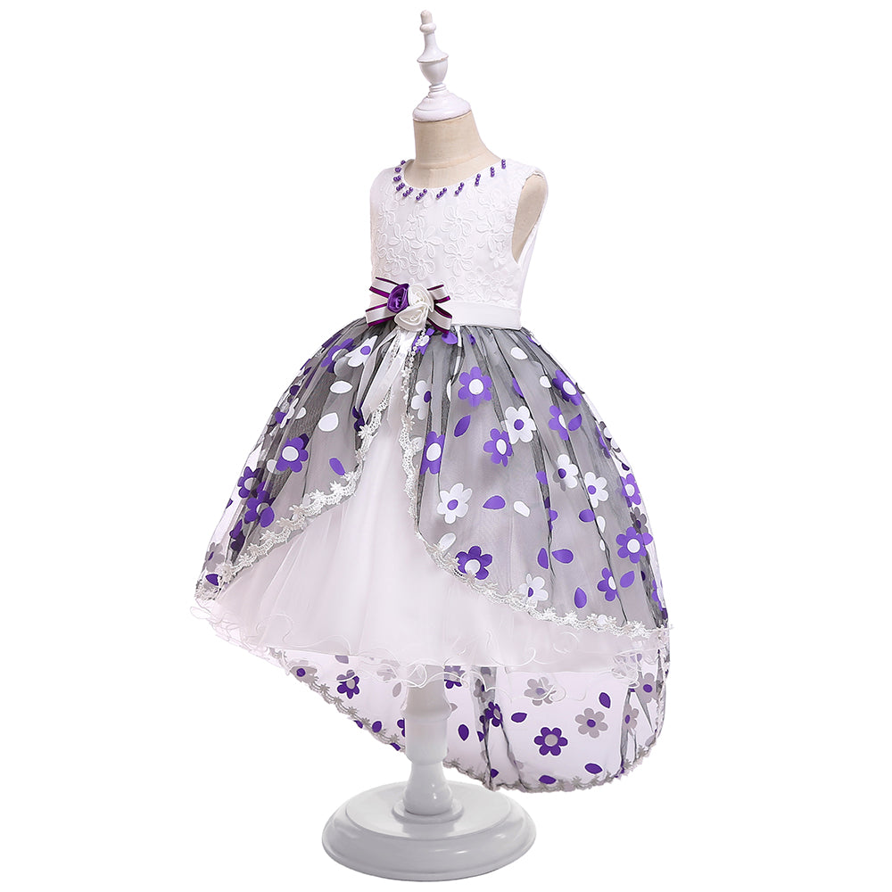 Girl's Multicolor Floral Dress