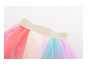 Girl's Multicolor Unicorn T-Shirt & Skirt Set