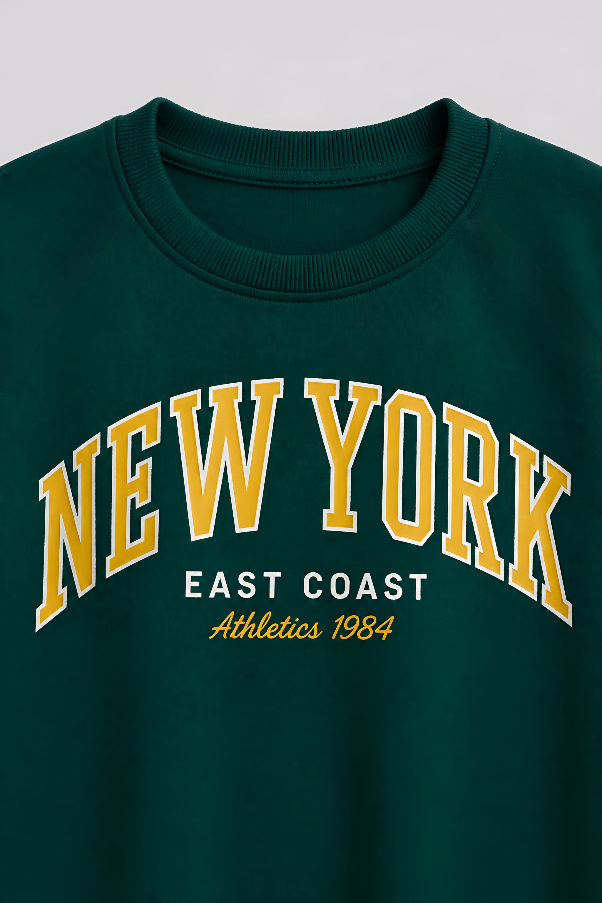 Boy's New York Print Half-Sleeve T-Shirt - Green