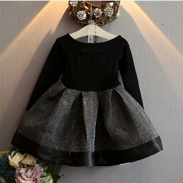 Beautifull Black Full Sleeves Dress