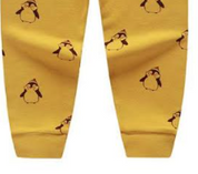 Boy's Yellow Penguin Print T-Shirt & Pajama Set