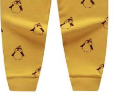 Boy's Yellow Penguin Print T-Shirt & Pajama Set