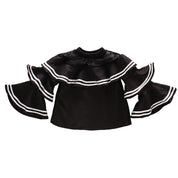 Girl's Black Bell-Sleeve Top