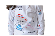 White Print Pajama Set for Boys & Girls
