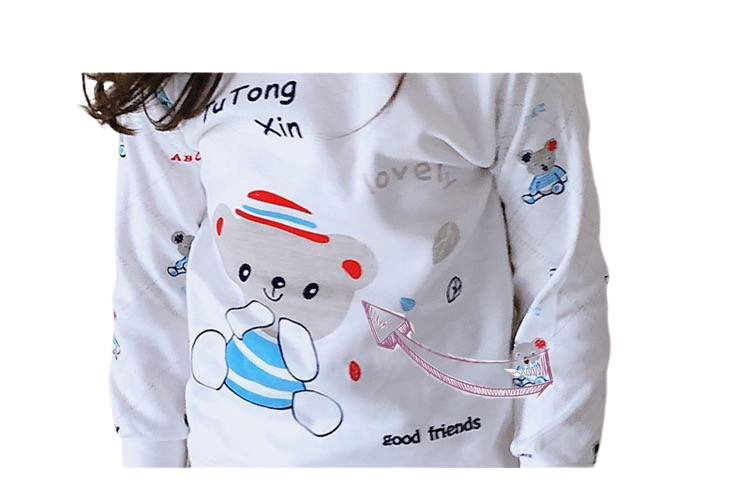 Boy's and Girl's Printed Pyjama set in White Colour