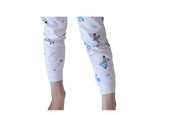 White Print Pajama Set for Boys & Girls