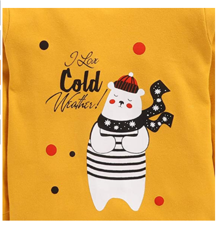 Boy's Multicolor Cold Weather T-Shirt & Pajama Set